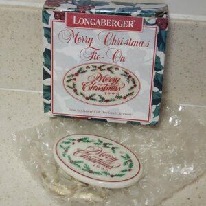 LONGABERGER Basket - Merry Christmas 1995 Basket - Vintage Tie-On 32441